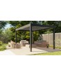 Pergola autoportante bioclimatique étanche en aluminium avec toit rétractable