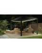 Pergola autoportante bioclimatique étanche en aluminium avec toit rétractable