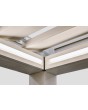 Pergola extérieure murale bioclimatique en aluminium