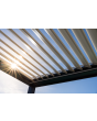 Pergola extérieure murale bioclimatique en aluminium