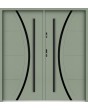 Sta Phoenix Double noir - Porte d'entrée double en métal de haute qualité avec décor noir