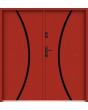 Sta Phoenix Double noir - Porte d'entrée double en métal de haute qualité avec décor noir