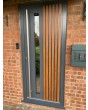 LIM RAIL4 - porte d'entrée en aluminium avec lamelles verticales en profilés d'aluminium