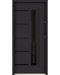 Sta Picard noir - porte extérieure de sécurité simple avec cadre noir autour du verre