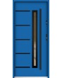 Sta Picard noir - porte extérieure de sécurité simple avec cadre noir autour du verre