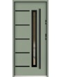 Sta Picard noir - porte extérieure de sécurité simple avec cadre noir autour du verre
