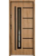 Sta Picard noir - porte extérieure de sécurité simple avec cadre noir autour du verre