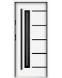 Sta Picard noir - porte extérieure de sécurité simple avec cadre noir autour du verre