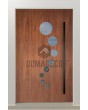 PIVOT 12E - Porte pivotante en aluminium avec fenêtres circulaires