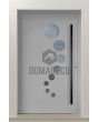 PIVOT 12E - Porte pivotante en aluminium avec fenêtres circulaires