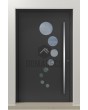 PIVOT 12E - Porte pivotante en aluminium avec fenêtres circulaires