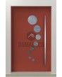 PIVOT 12E - Porte pivotante en aluminium avec fenêtres circulaires