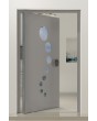 PIVOT 12E - Porte pivotante en aluminium avec fenêtres circulaires