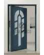 PIVOT 15E - porte pivotante en aluminium avec verre décoratif