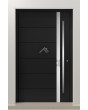 LIM 41 - porte d'entrée en aluminium anti-ouragan avec bandeau
