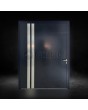 Porte d'entrée pivotante en aluminium anthracite pour maisons