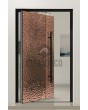 PIVOT B1 - porte pivotante en aluminium recouverte d'une tôle en acier inoxydable plaquée cuivre