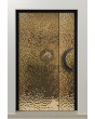 PIVOT B2 - porte pivotante en aluminium recouverte d'une feuille d'acier inoxydable dorée