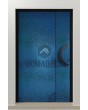LIM B3 - porte battante en aluminium recouverte d'une tôle en acier inoxydable bleue