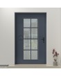 LIM CL06 - porte d'entrée classique à charnières en aluminium avec verre