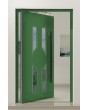 PIVOT CL11 - porte pivotante traditionnelle en aluminium vitrée avec cadre décoratif