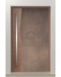 LIM M25 - porte à charnières en aluminium avec métal liquide en cuivre et bronze vieilli