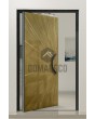 PIVOT M8 - porte pivotante en aluminium avec texture dorée en métal fraisé