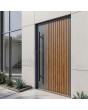PIVOT RAIL3 - porte pivotante en aluminium avec lattes verticales en profilés d'aluminium