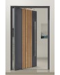 PIVOT RAIL5 - porte pivotante en aluminium avec lattes verticales en profilés d'aluminium