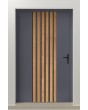 PIVOT RAIL5 - porte pivotante en aluminium avec lattes verticales en profilés d'aluminium