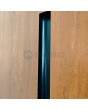 PIVOT RAIL6 - porte pivotante en aluminium avec lames verticales noires en profilés d'aluminium