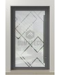 PIVOT Glass S15 - porte pivotante en aluminium dépoli avec décor transparent
