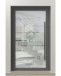 PIVOT Glass S20 - porte pivotante en aluminium dépoli avec motif transparent
