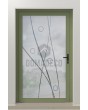 PIVOT Glass S22 - porte pivotante en aluminium dépoli avec motif transparent