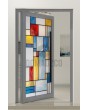 PIVOT SG1 - Porte pivotante extérieure en aluminium avec vitrage coloré
