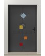PIVOT Tonel - porte pivotante avec insert en verre trempé