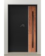 PIVOT V22 - porte d'entrée pivotante en aluminium avec décor bois