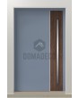 PIVOT V22 - porte d'entrée pivotante en aluminium avec décor bois