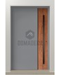 PIVOT V22 - porte d'entrée pivotante en aluminium avec décor bois