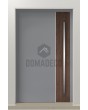 PIVOT V22 - porte d'entrée pivotante en aluminium avec décor bois