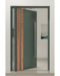 PIVOT V28 - porte d'entrée en aluminium avec décor bois