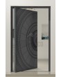 PIVOT V63 - porte d'entrée pivotante en aluminium avec motif fraisé