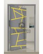 PIVOT W360 - porte pivotante moderne en aluminium avec rayures