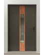 PIVOT V08 - porte d'entrée en aluminium avec décor bois