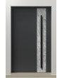 PIVOT V41 - pivot de porte d'entrée en aluminium avec texture pierre blanche