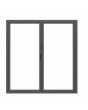 Porte pliante accordéon en verre et aluminium à 2 vantaux