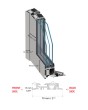 LIM Glass S21 - porte d'entrée givrée de qualité avec décor transparent