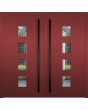 LIM Quatro double - Porte d'entrée double en aluminium avec quatre vitres