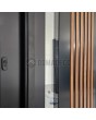 LIM RAIL4 - porte d'entrée en aluminium avec lamelles verticales en profilés d'aluminium