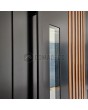 PIVOT RAIL4 - porte pivotante en aluminium avec lames verticales en profilés d'aluminium